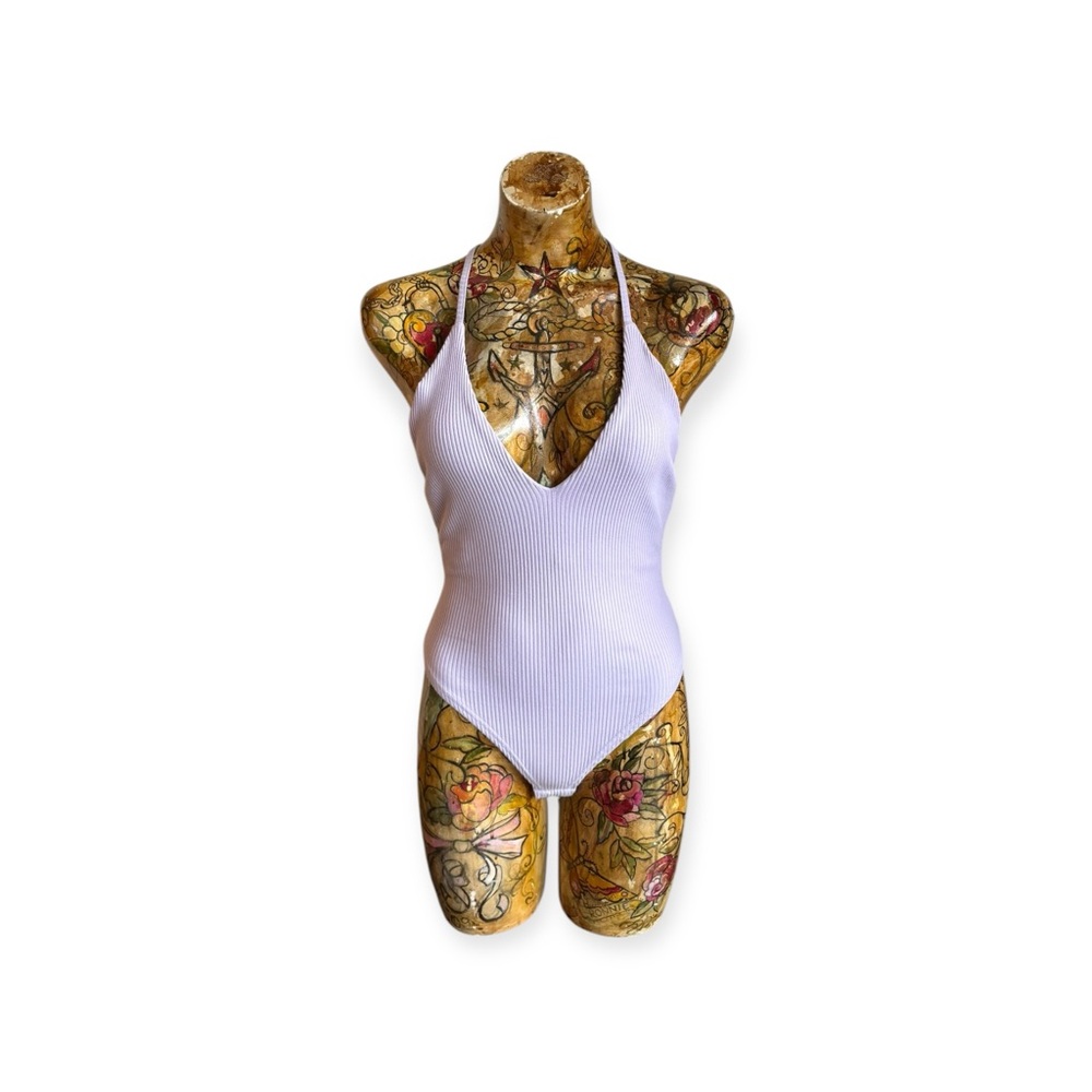 by the way purple bodysuit cotton blend stretch spaghettis straps small